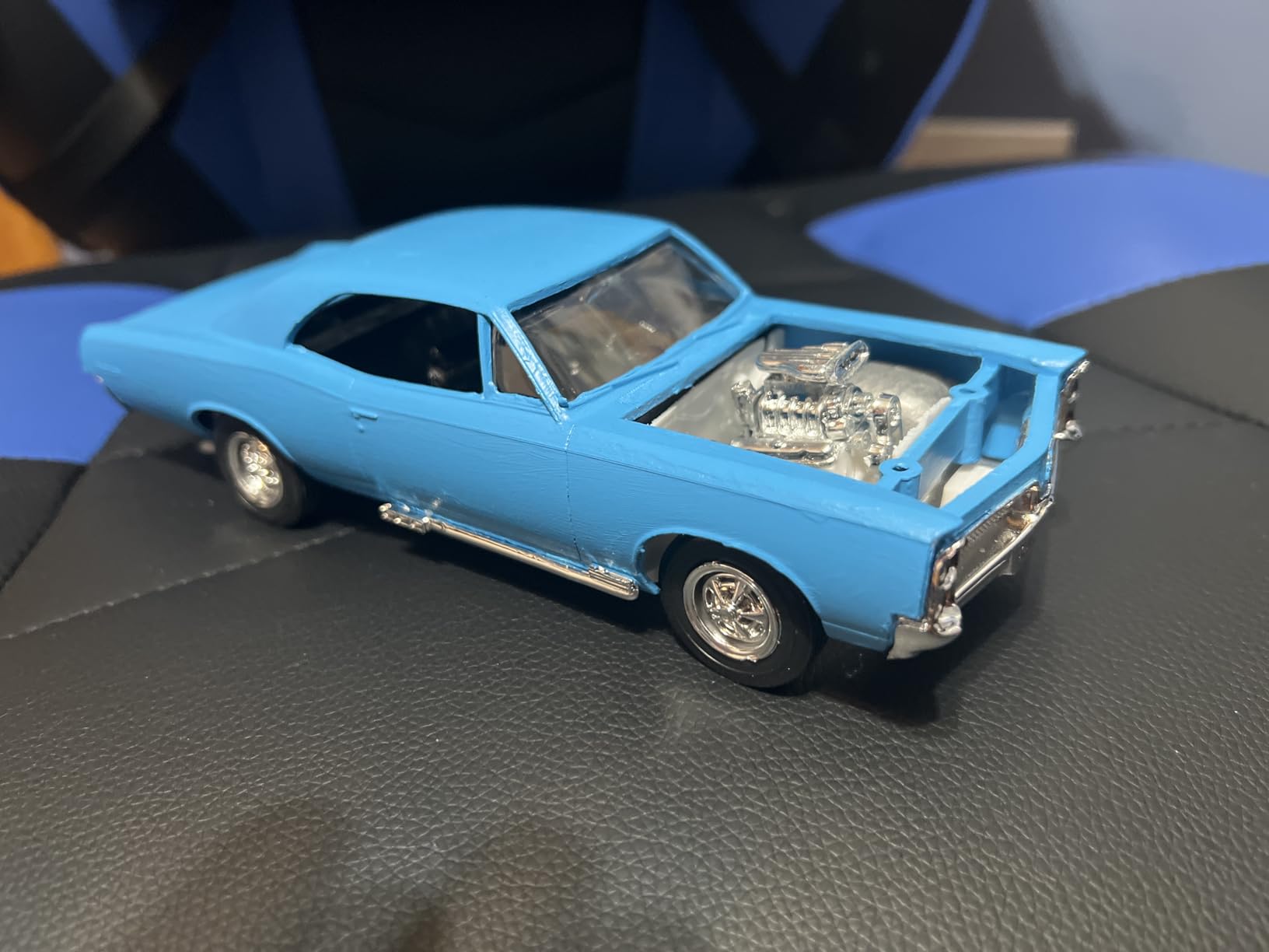 MPC: 1:25 Scale Model Kit - 1967 Pontiac GTO - Blue, 85+ Parts - Skill Level 2, Authentic Vehicle Building Kit, Replica Classic Car, Age 14+ customer photo 1