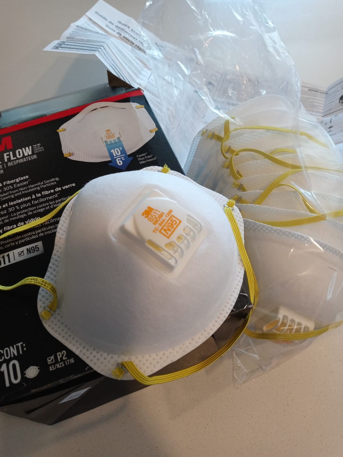 3M All-In-One Respirator, Best for Sanding, Fiberglass, Drywall, Painting, N95, Exhalation Valve Helps Direct Exhaled Air Downward, Relief From Dusts And Certain Particles, 10-Pack customer photo 1