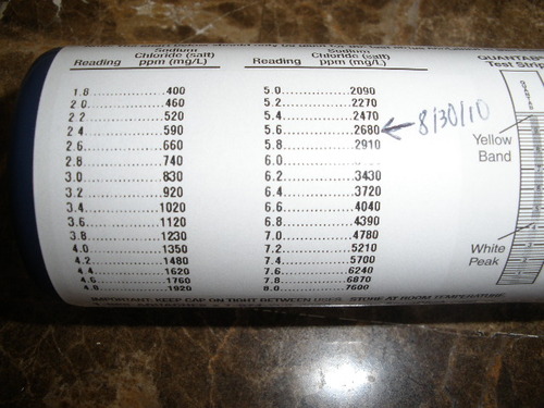 AquaChek Salt Test Strip Titrators for Pools - Salt Water Pool Test Strips for Sodium Chloride - Quick and Accurate Results - Professional Water Quality Testing Kit (10 Strips) customer photo 1