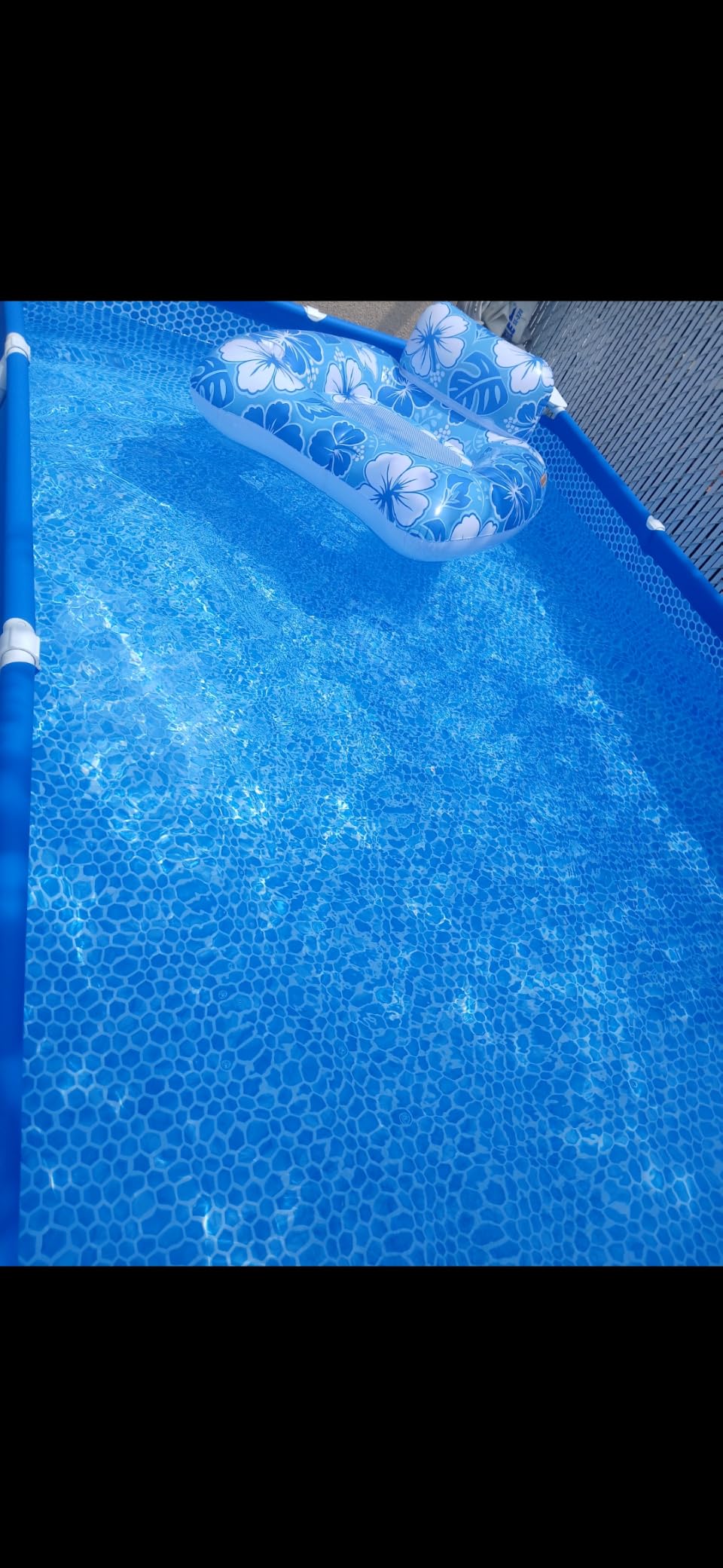 INTEX Rectangular Frame 8 ft 6 in x 5 ft 3 in x 25 in Above Ground Pool, Swimming Pool with Steel Frame, Pump Not Included customer photo 2