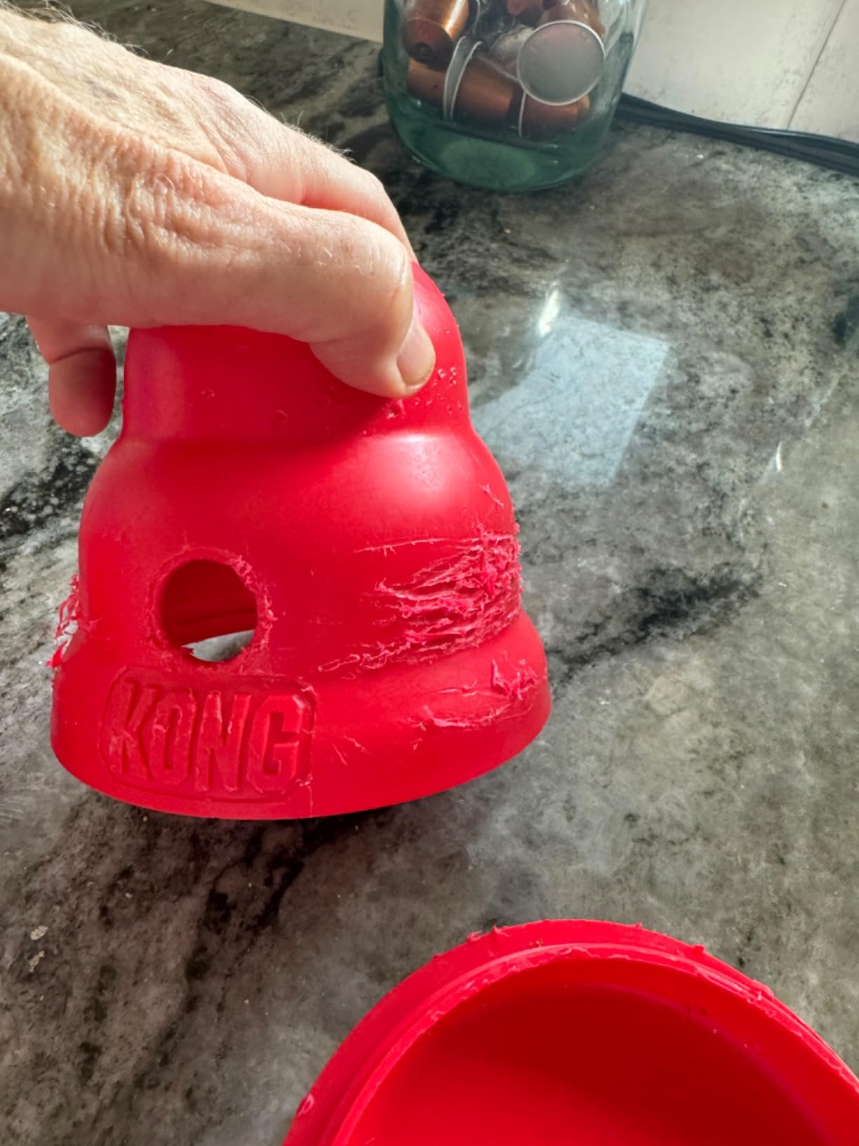 KONG Wobbler, Interactive Treat-Dispensing Dog Toy, for Medium/Large Dogs | Interactive Treat-Dispensing Toy & Slow Feeder That Supports Healthy Eating & Keeps Dogs Mentally Busy customer photo 2