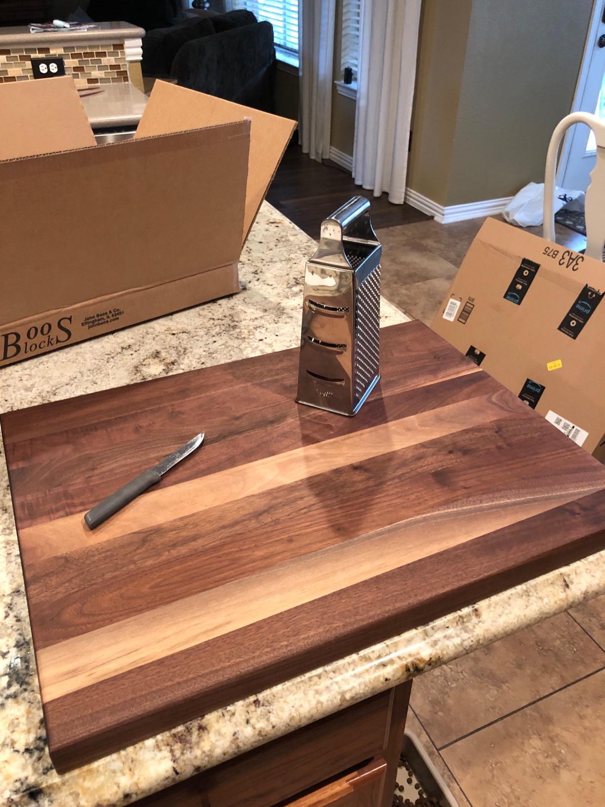 John Boos R-Board Series Rectangular Wooden Walnut Cutting Board 18”x12” customer photo 2