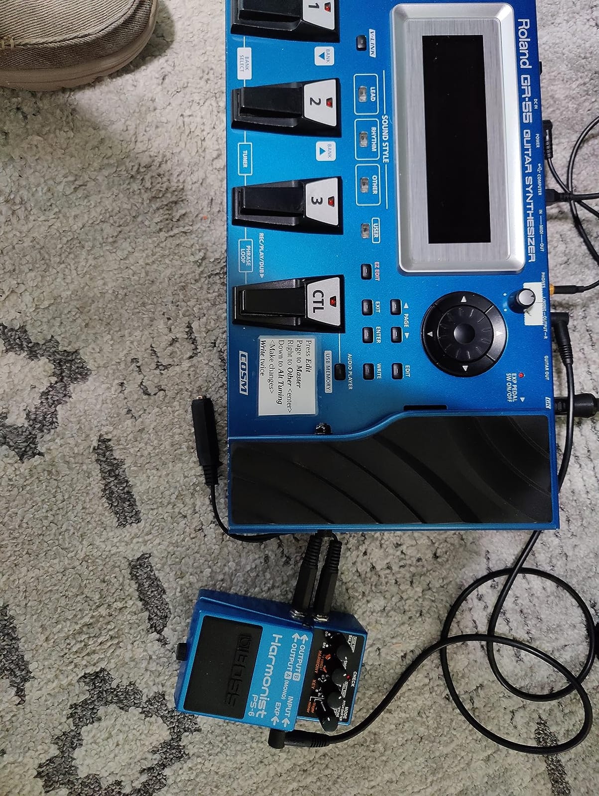 BOSS PS-6 Harmonist Guitar Pedal, Blue | Packs four distinct pitch-shifting and harmony effects into a single stompbox customer photo 1