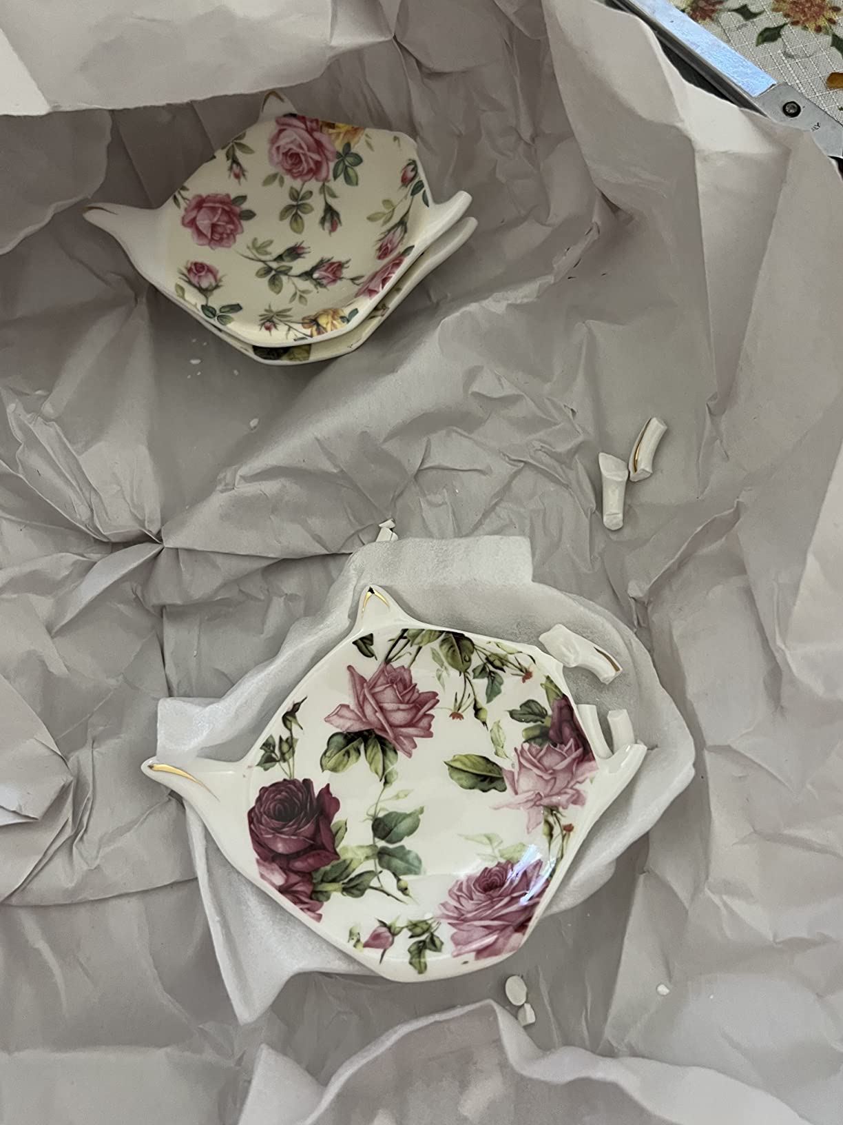 Gracie China Tea Bag Caddy Holder, Set of 4 (Rose Chintz) customer photo 2