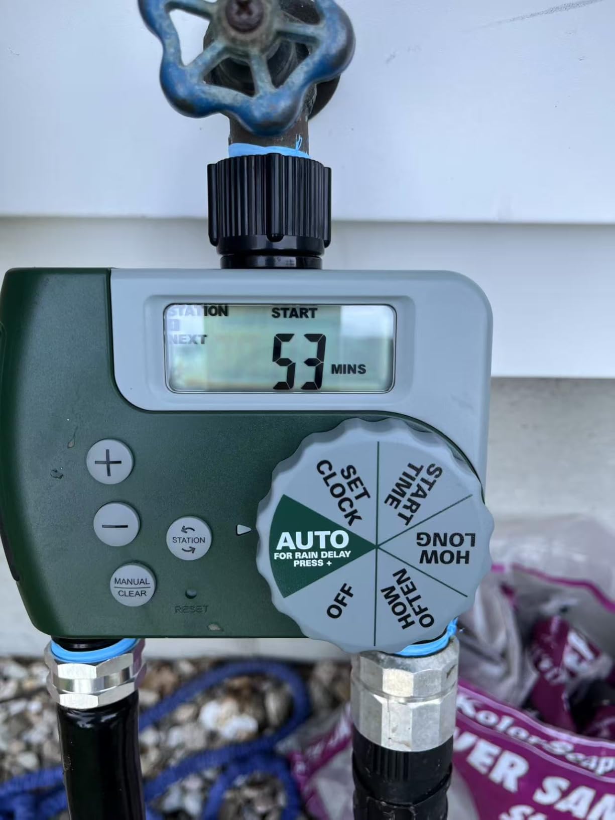 Orbit Programmable Digital Hose Watering Timer - 1 Outlet - Battery Powered - with LCD Screen - Built-in Rain Delay - Water-Resistant - 62061 customer photo 1