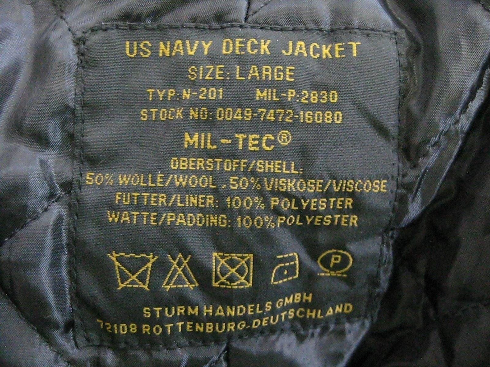 Mil-Tec Us Navy Pea Coat Tuch Men's Jacket customer photo 1