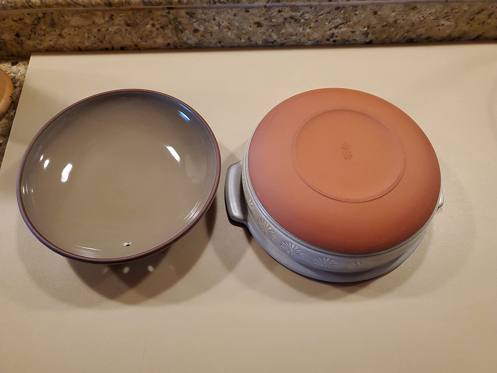 Banko Ware 52013 Ginpo Hanamishima Earthenware Pot (Deep Pot), No. 9, For 4-5 People customer photo 2