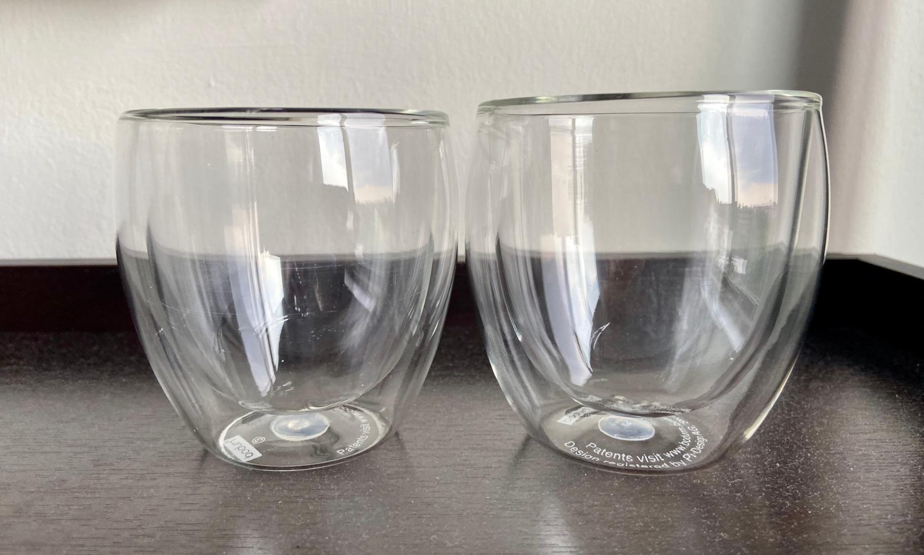 Bodum 8oz Pavina Double Wall Glasses, High Heat Borosilicate Glass, Set of 2, Clear customer photo 2