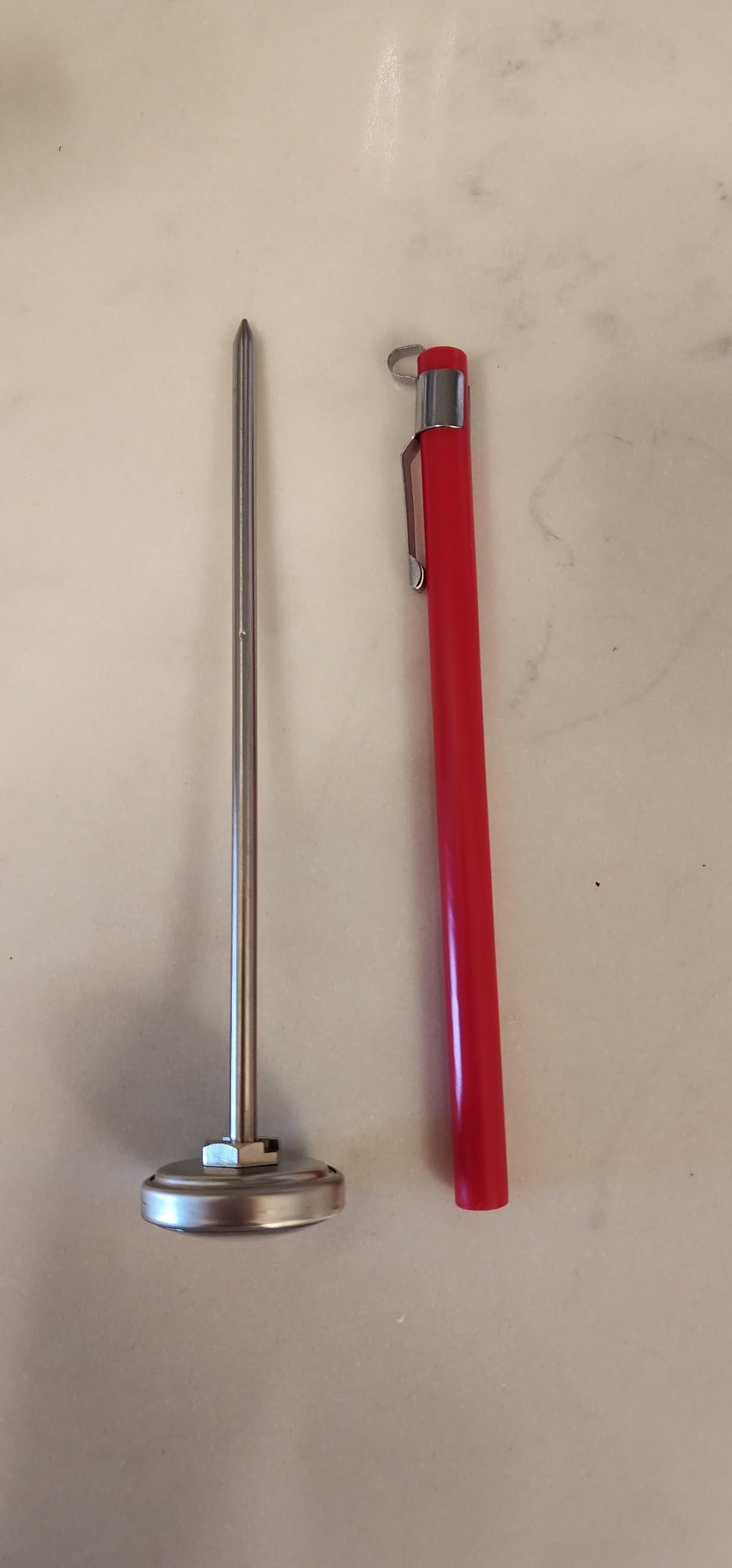 Rubbermaid Commercial Products Food/Meat Instant Read Thermometer, Pocket Size, Dishwasher Safe, Red, For Meat/Food Cooking and Grilling/Oven customer photo 2