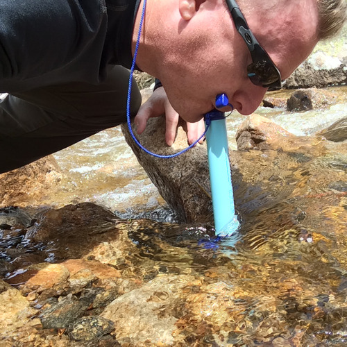 LifeStraw Personal Water Filter for Hiking, Travel and Emergency, Blue | Removes Bacteria and Parasites customer photo 1