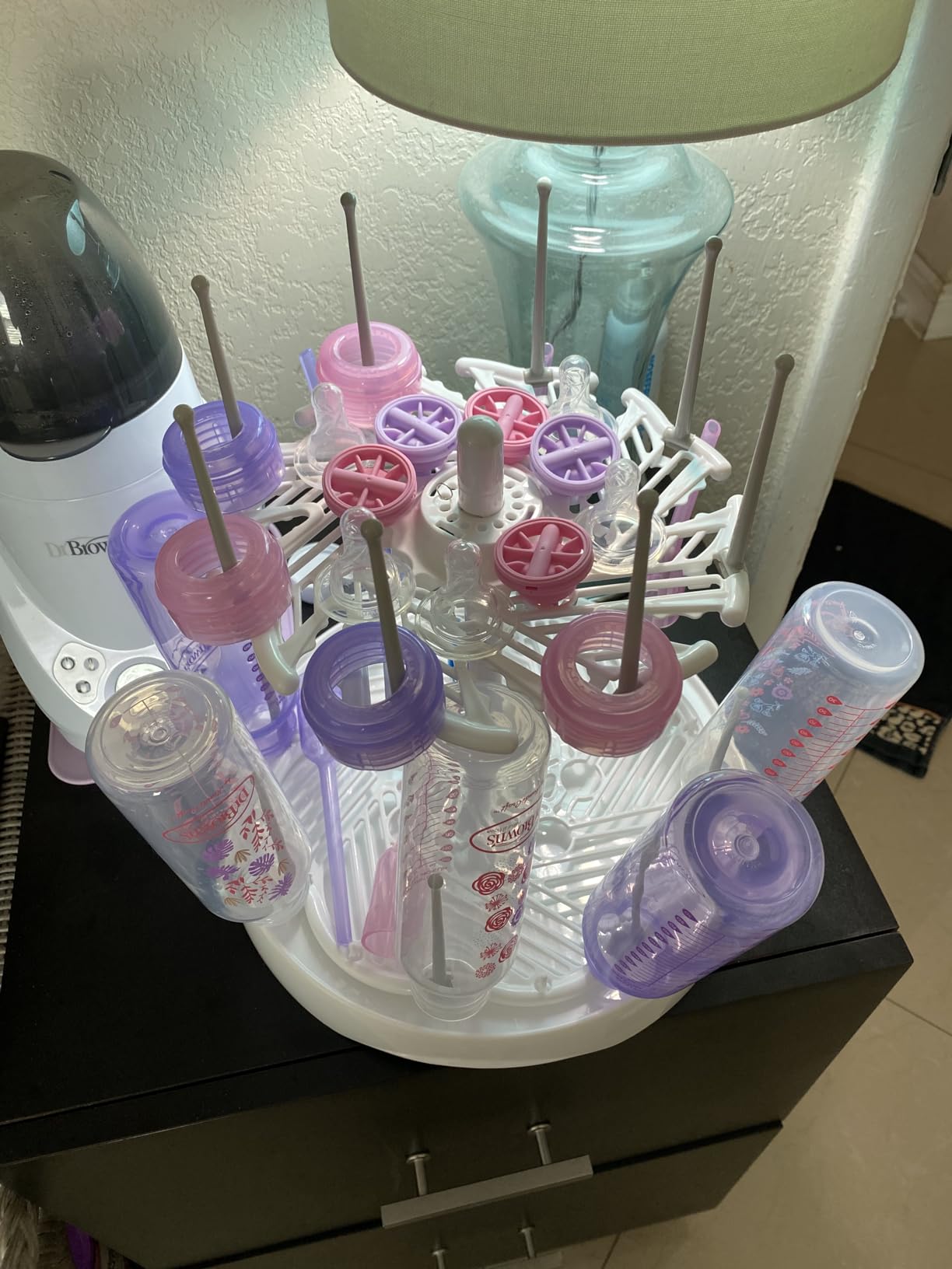 Munchkin High Capacity Baby Bottle Drying Rack, White customer photo 2