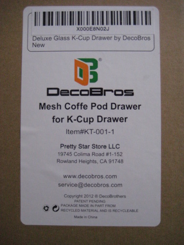 Deco Brothers K-Cup Holder Drawer for 36 Coffee Pods Storage, Black customer photo 1
