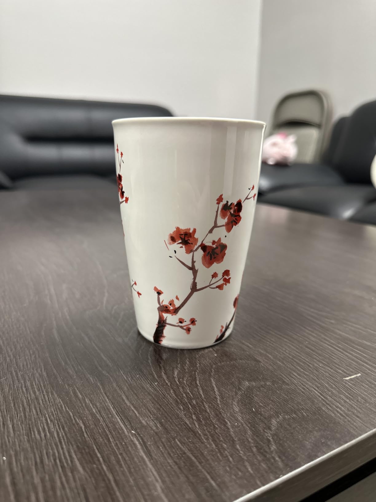 Tea Forte Double-Walled Ceramic Kati Cup, Removable Stainless Steel Infuser Basket and Lid, Steeps 12 oz Loose Leaf Tea, Dishwasher & Microwave Safe, Cherry Blossom customer photo 2