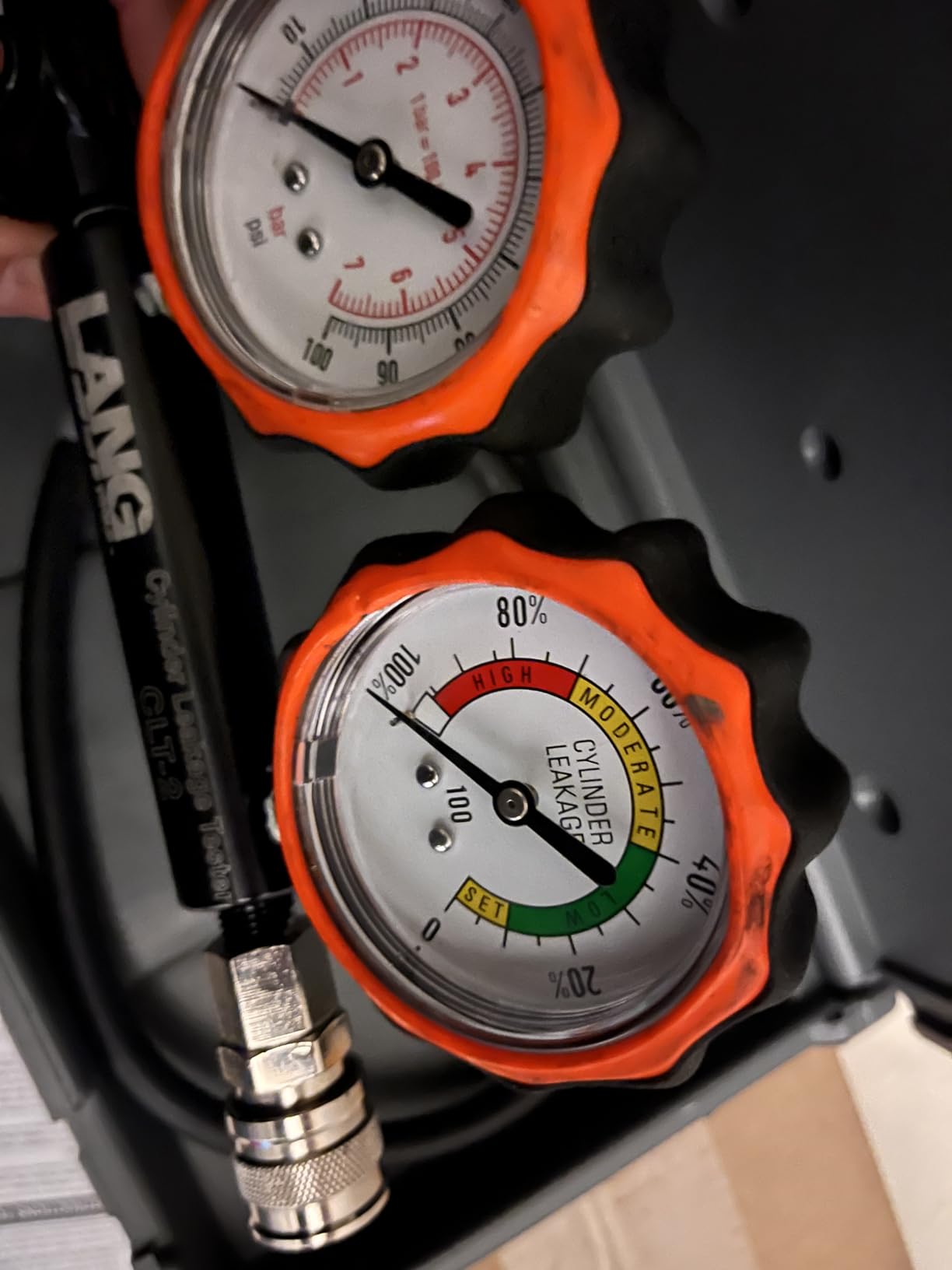 Lang Tools CLT-2 100 PSI Cylinder Leakage Tester with 2 Gauges, One Size customer photo 2