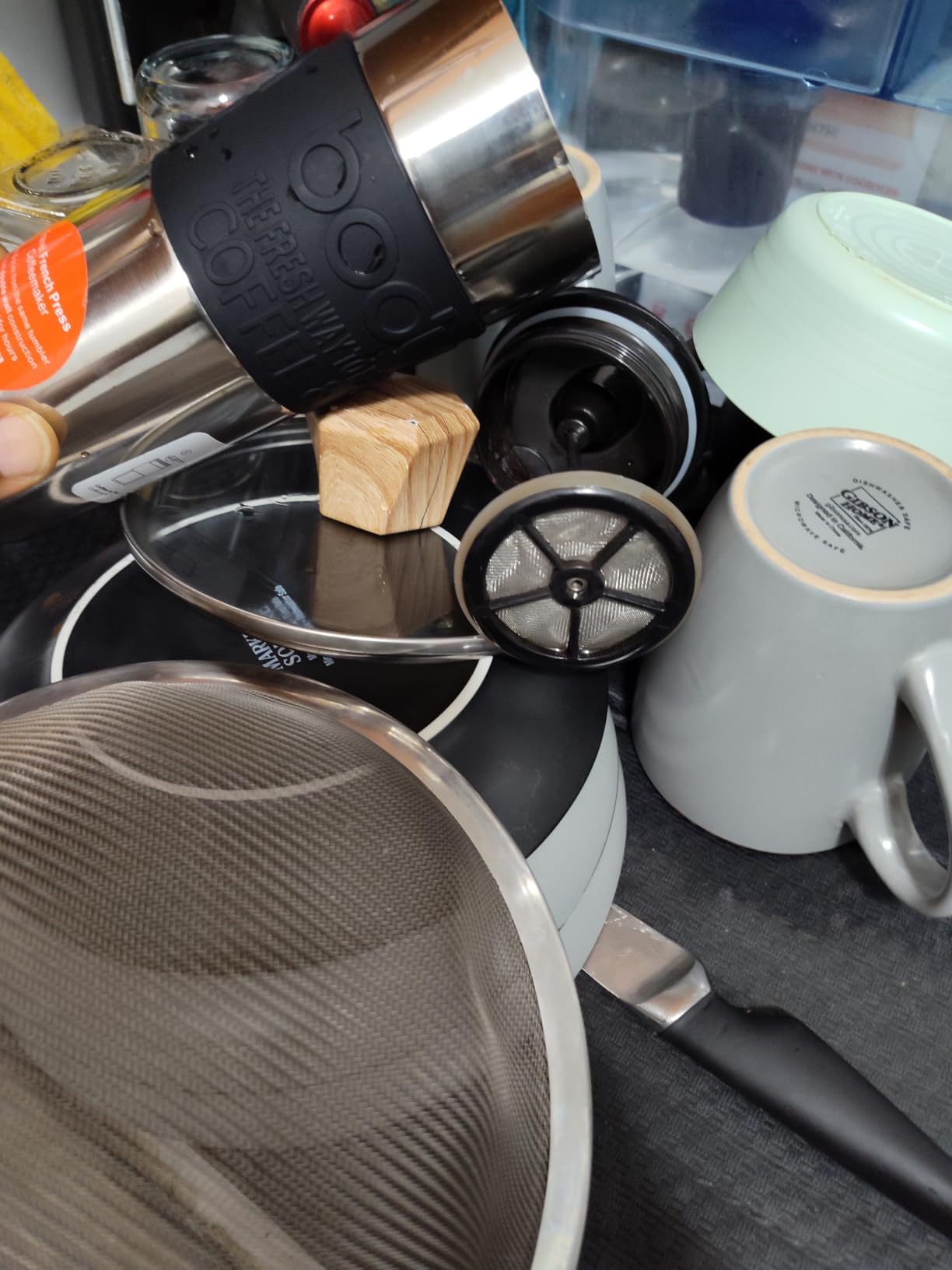 Bodum Travel Press, Vacuum Insulated, Stainless Steel Portable Coffee Maker and Tea Press, 15oz, Black customer photo 2