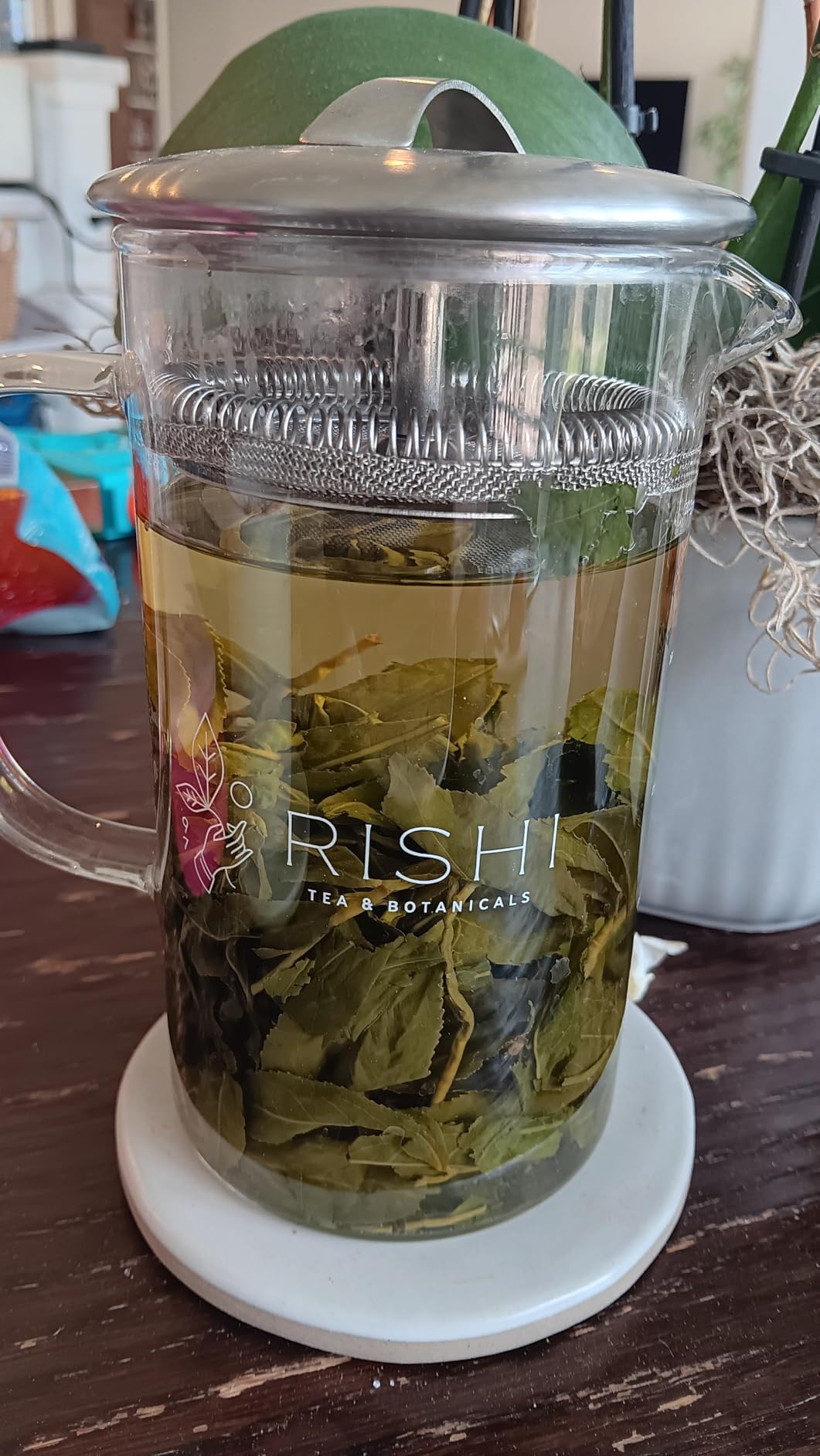 Rishi Tea Simple Brew Teapot for Loose Tea, Borosilicate Glass, 400ml customer photo 1