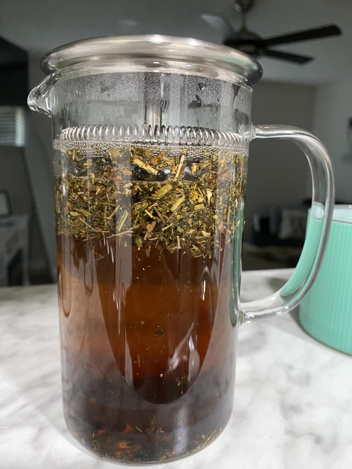 Rishi Tea Simple Brew Teapot for Loose Tea, Borosilicate Glass, 400ml customer photo 2