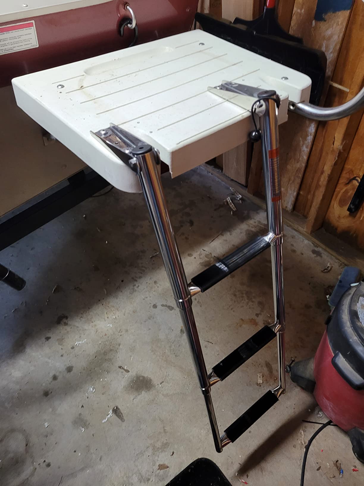 Amarine-Made 3 Step Stainless Steel Telescoping Boat Ladder Swim Step customer photo 2