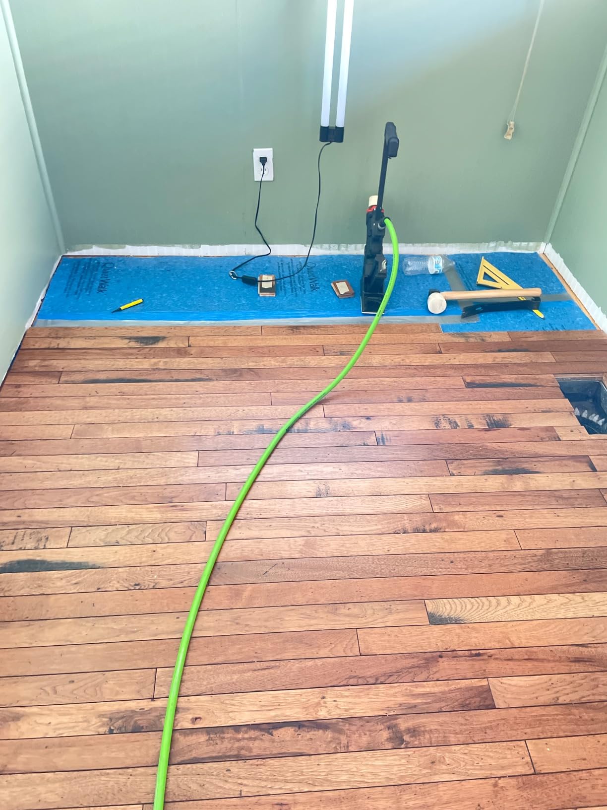 QuietWalk Underlayment 360 sq ft – 3 mm Thick – for Laminate & Hardwood Floors – Approved for Pre-Attached Pad – Recycled Fiber – Floating Install – Sound & Moisture Barrier – Made in USA customer photo 2