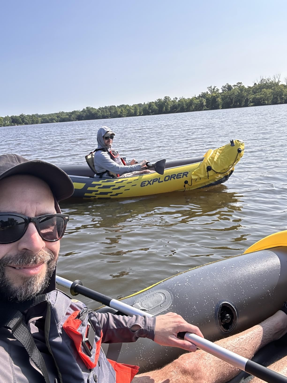 Intex 68307EP Explorer K2 Inflatable Kayak Set: Includes Deluxe 86in Aluminum Oars and High-Output Pump – SuperStrong PVC – Adjustable Seats with Backrest – 400lb Weight Capacity customer photo 1