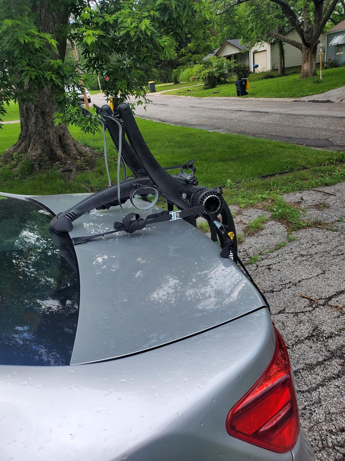 Saris Bones Car Trunk Bicycle Rack Carrier, Mounts 2 Bikes, Black - Durable, Rust-Free, Anti-Sway Straps, Fits Most Vehicles, Made in USA, Arc-Based Design, 100% Recyclable Materials customer photo 2