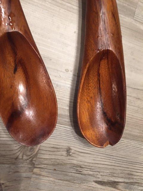 nambe Gourmet Harmony 3 Piece Wooden Salad Bowl Set | Big 12-Inch Salad Bowl with Serving Utensils | Acacia Wood Salad Tosser and Fruit Bowl | Housewarming Gift | Designed by Wei Young customer photo 1