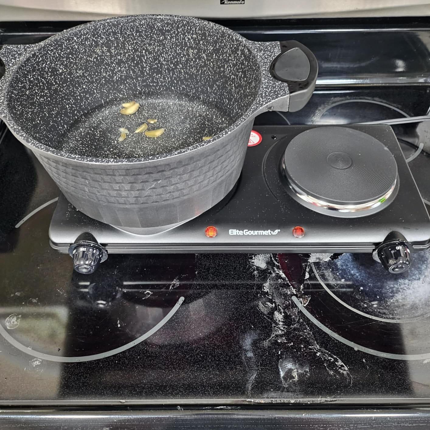 Elite Gourmet Double Cast Iron Burner, 1500W Hot Plate, Adjustable Temp customer photo 1