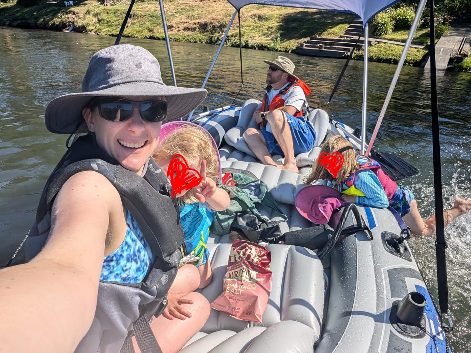 INTEX Excursion 5-Person Inflatable Fishing Boat River Raft Set with Oars | 68325EP - Portable Boat with Extra Wide Cockpit and High-Ouput Hand Pump, 12ft x 5ft 6in customer photo 2