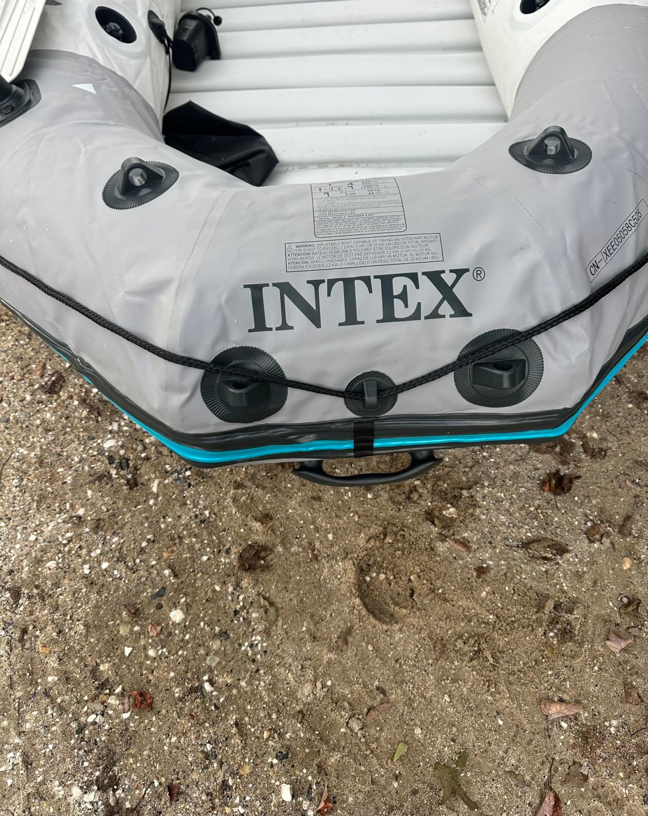 Intex Mariner Inflatable Boat Series: Includes Deluxe Boat Oars and High-Output Pump - SuperTough PVC - Wear-Resistant Keel - Removable Fishing Rod Holders - Heavy Duty Grab Handle customer photo 2