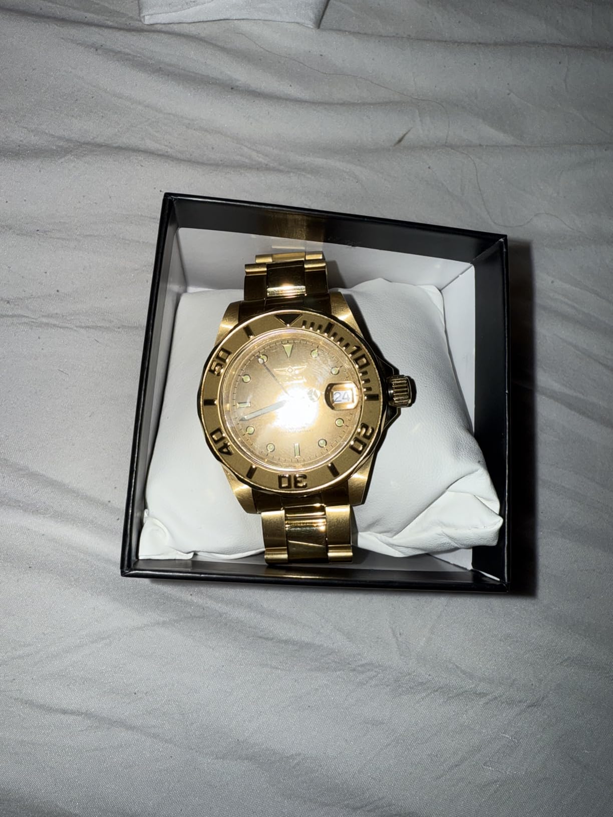 Invicta Men's 13929 Pro Diver Automatic Gold Dial 18k Gold Ion-Plated Stainless Steel Watch customer photo 2