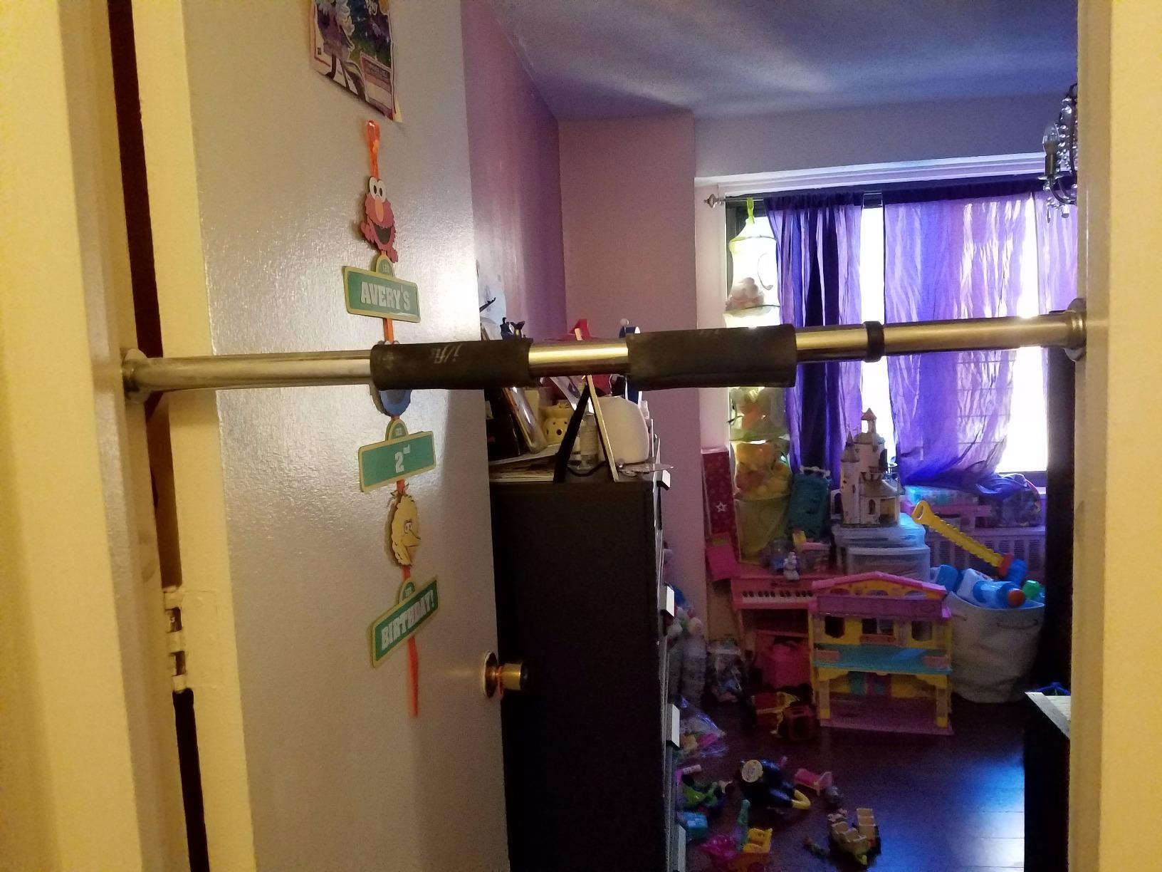 JFIT Deluxe Multi Exercise Doorway Pull-Up Bar with Comfort Grips, 40-Inch customer photo 2