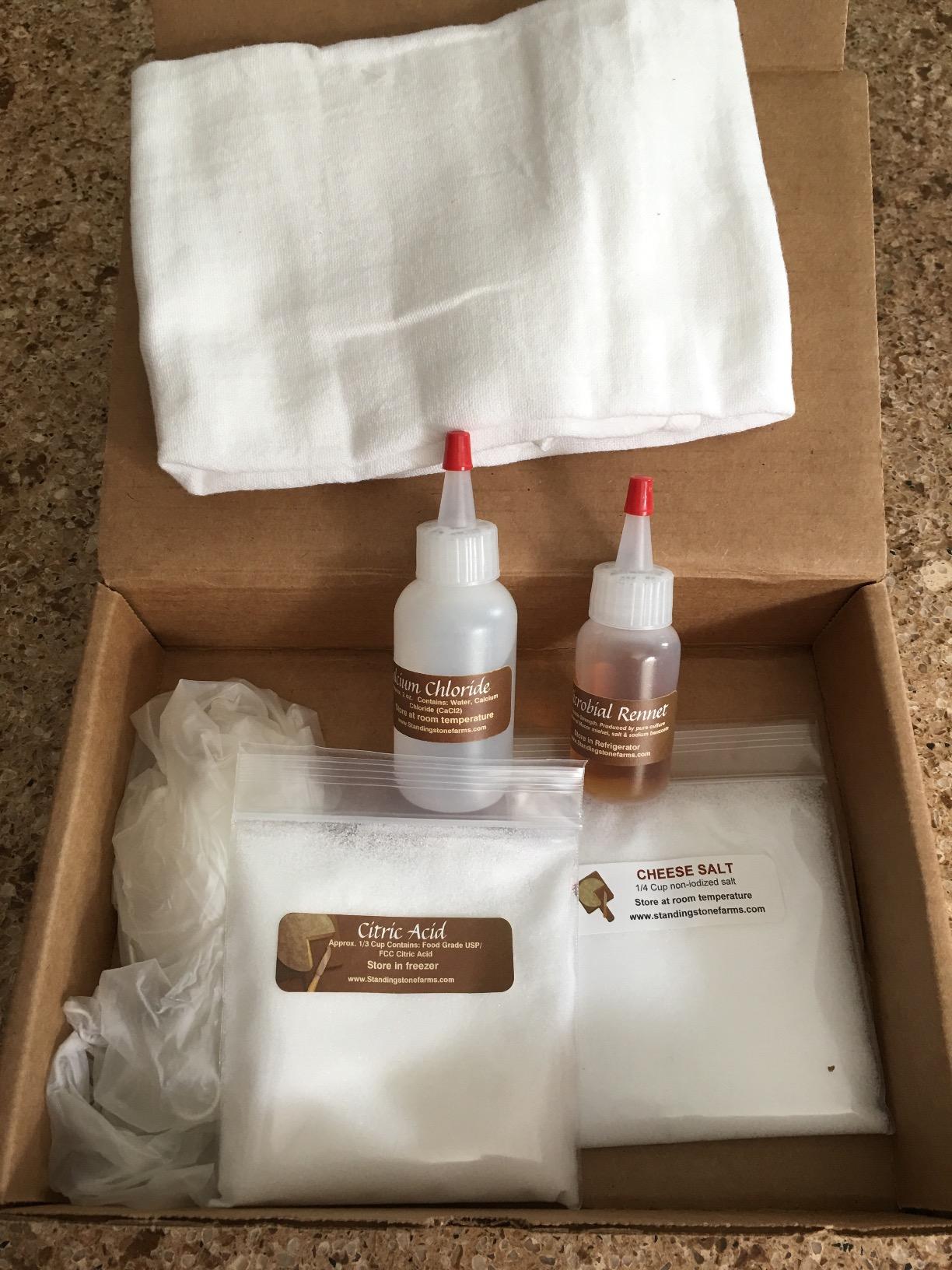 Basic Beginner Cheese Making Kit - Mozzarella, Burrata, Burricota, Chevre, Ricotta, Mascarpone & Butter! customer photo 1