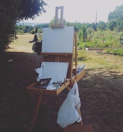 U.S. Art Supply Large Beechwood French Easel, Adjustable Plein Air Easels | Sketchbox Tripod for Field & Studio Painting Easel for Adults, Drawing, Display - Portable with Artist Drawer & Palette customer photo 2
