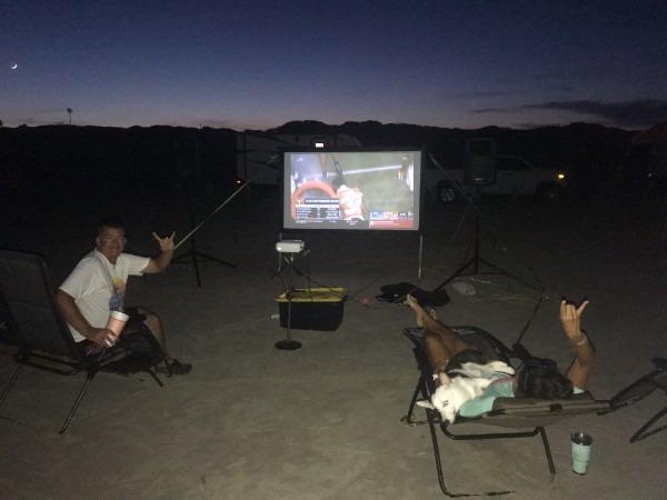 Elite Screens Yard Master Lite, 125-inch Outdoor Projector Screen 16:9 Double Sided Wrinkle-Free Foldable Portable Indoor Movie Projection Screen, | US Based Company 2-Year Warranty,OMS125HLITE customer photo 2
