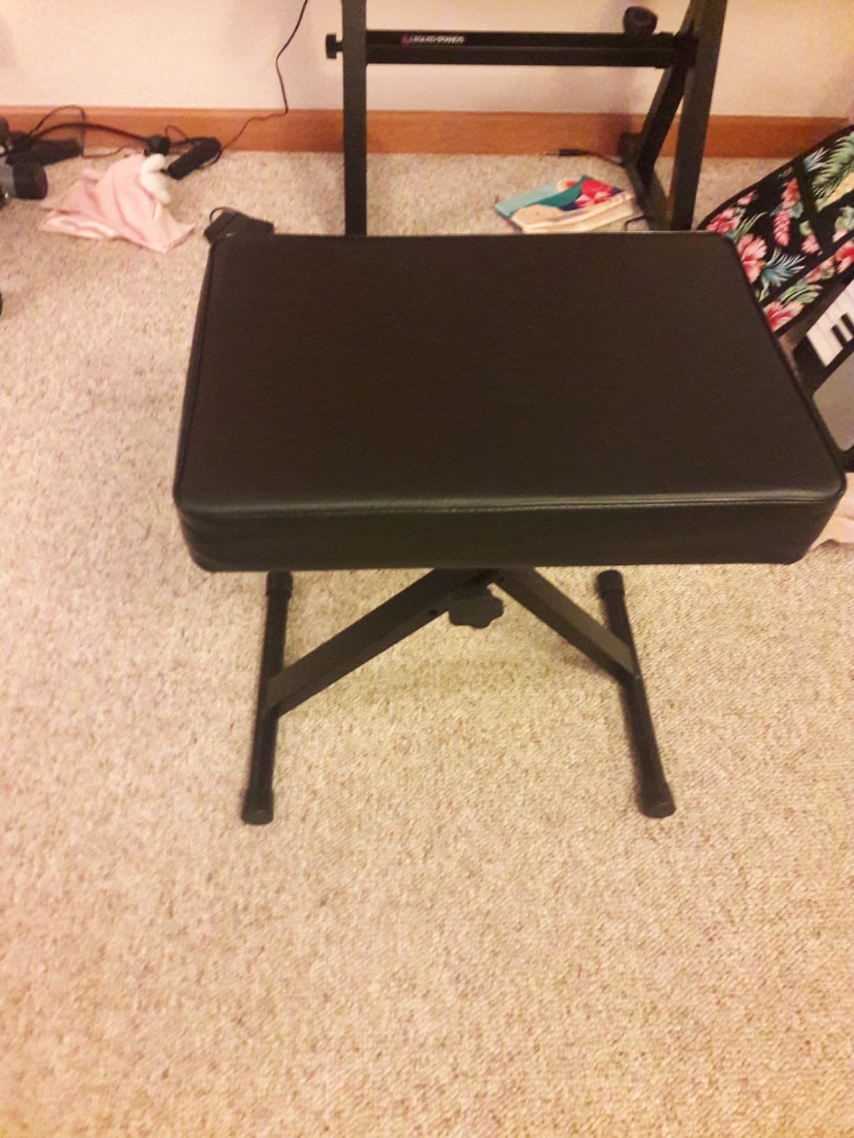 Yamaha OEM PKBB1 Adjustable Padded Keyboard X-Style Bench, Black, 19.5 inches customer photo 2
