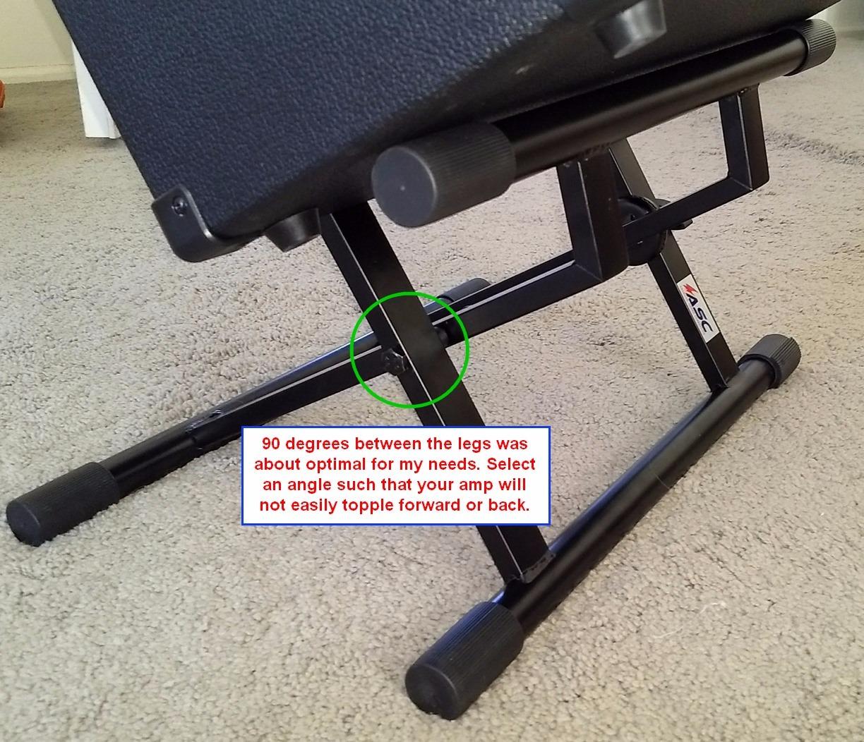 American Sound Connection Professional Guitar Amp Stand or Speaker Cabinet Adjustable Locking Height up to 99 Lbs customer photo 1