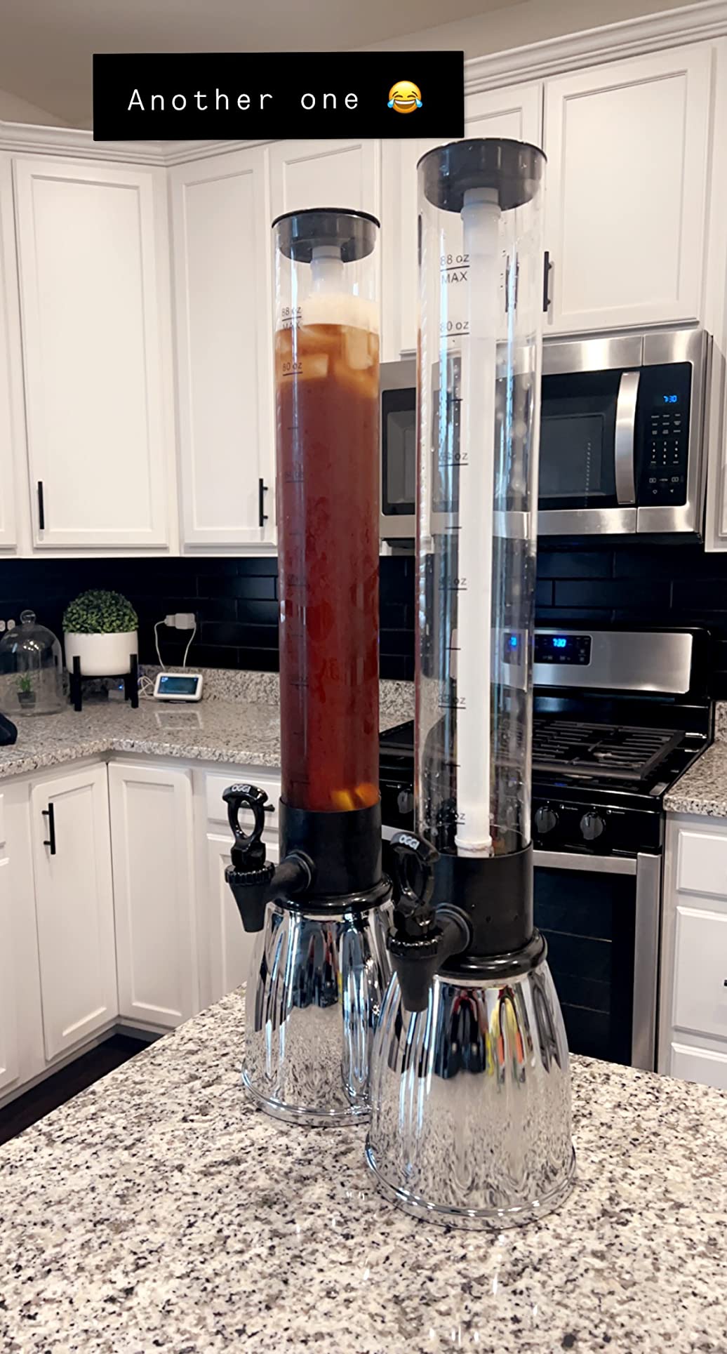 OGGI Beer Tower 88oz - Beverage Dispenser with Spigot & Ice Tube, Margarita Tower, Mimosa Tower, Perfect Drink Dispensers for Parties, Drink Tower, Holds 6 Pints of Beer – Stainless customer photo 2