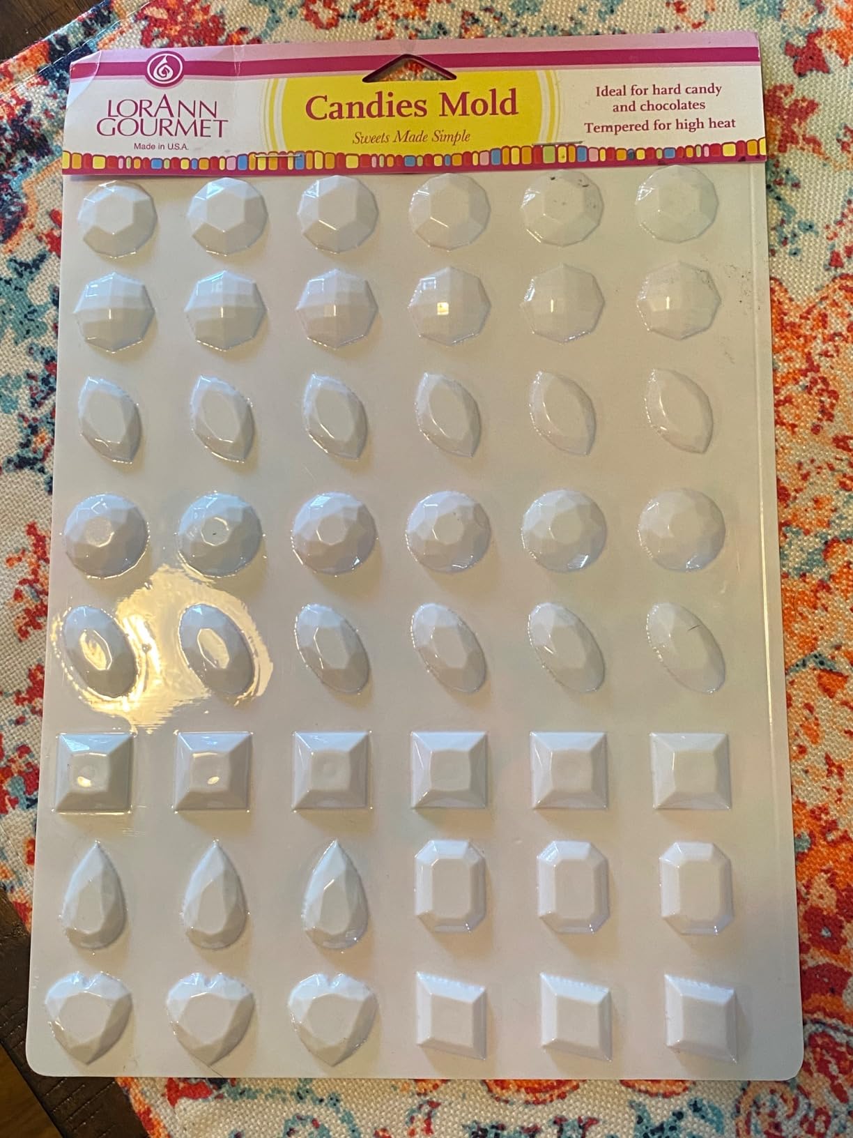 LorAnn Hard Candy Making Mold Gems Set - Includes Rectangle, Hexagon and Disc Molds customer photo 1
