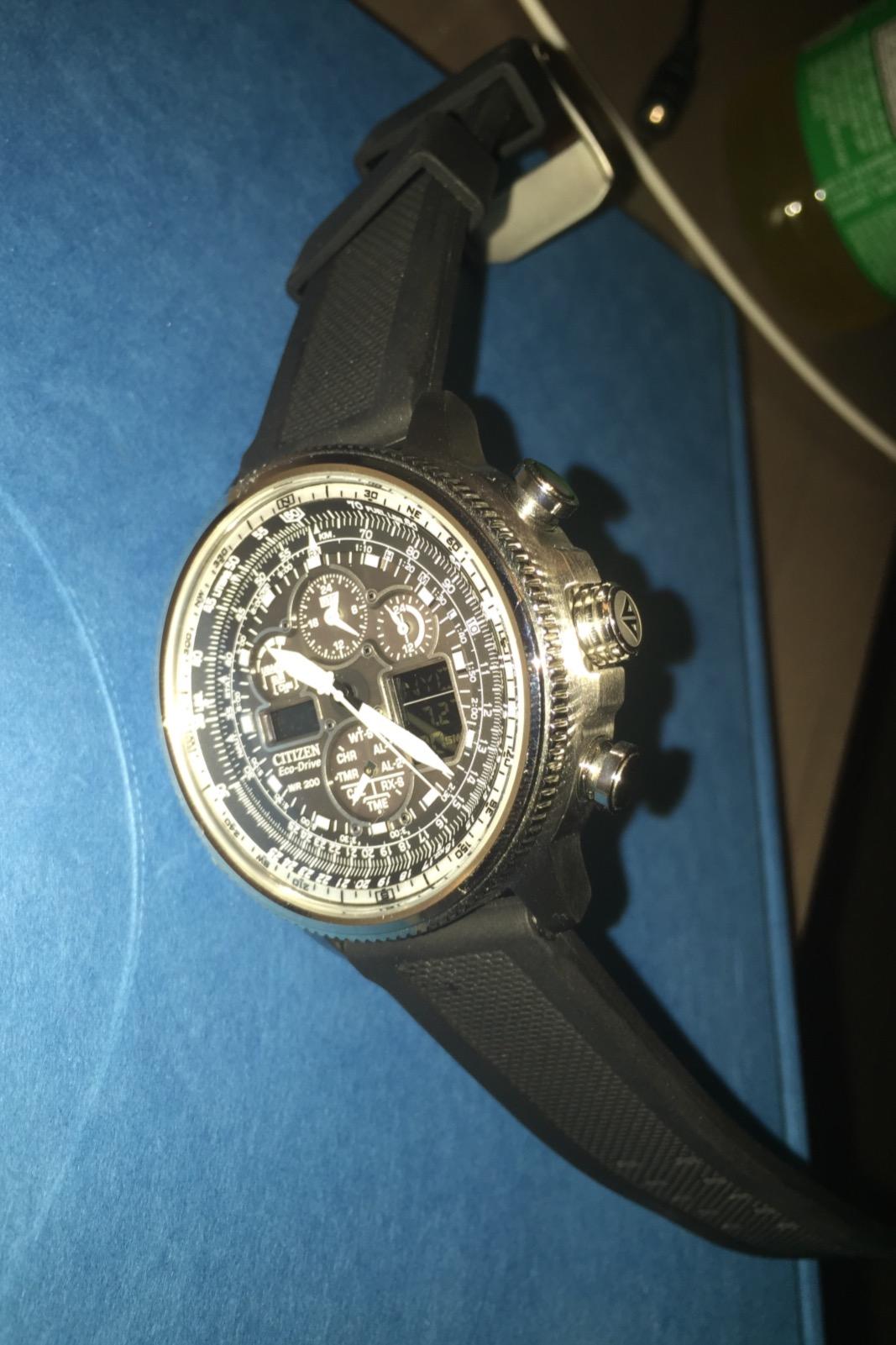 Citizen Men's Promaster Navihawk A-T Eco-Drive Pilot Watch, Atomic Timekeeping, Chronograph customer photo 1