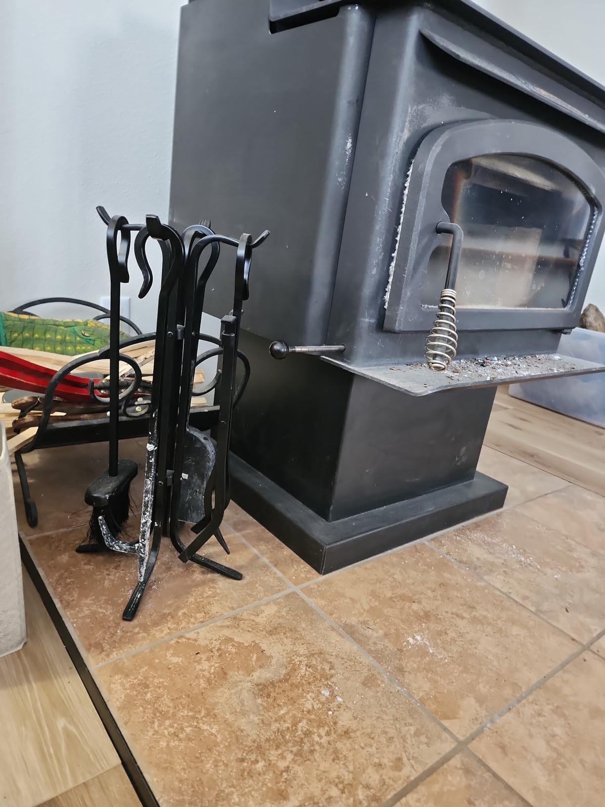 Plow & Hearth 5 Piece Hand Forged Iron Compact Fireplace Tool Set 20
