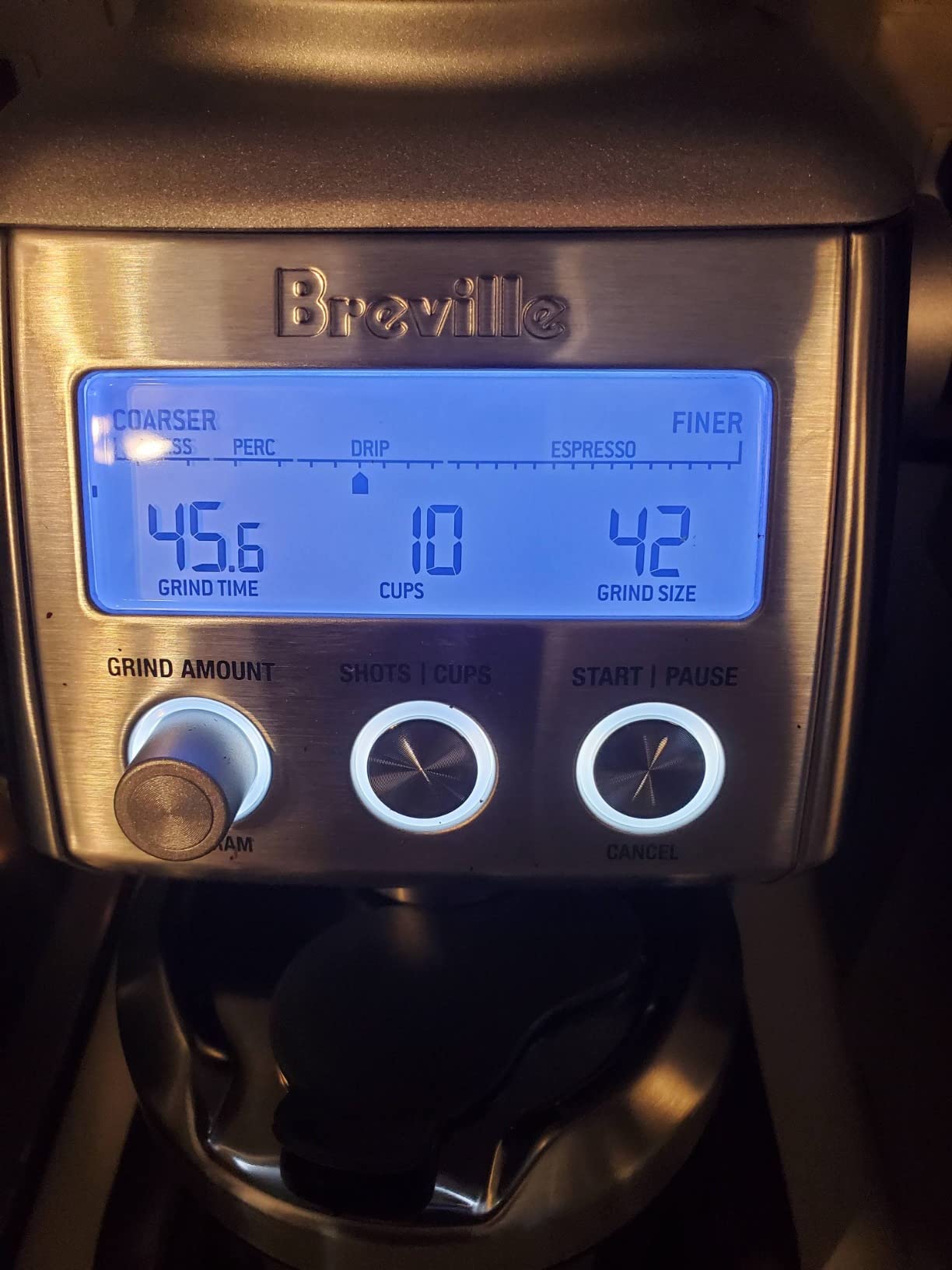 Breville BCG820BSS Smart Grinder Pro, Brushed Stainless Steel | 60 settings for any brew method customer photo 2