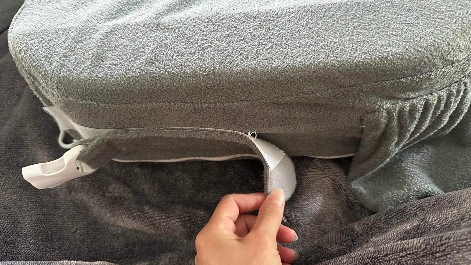 My Brest Friend Twin Nursing Pillow, Enhanced Comfort - Evening Gray customer photo 2