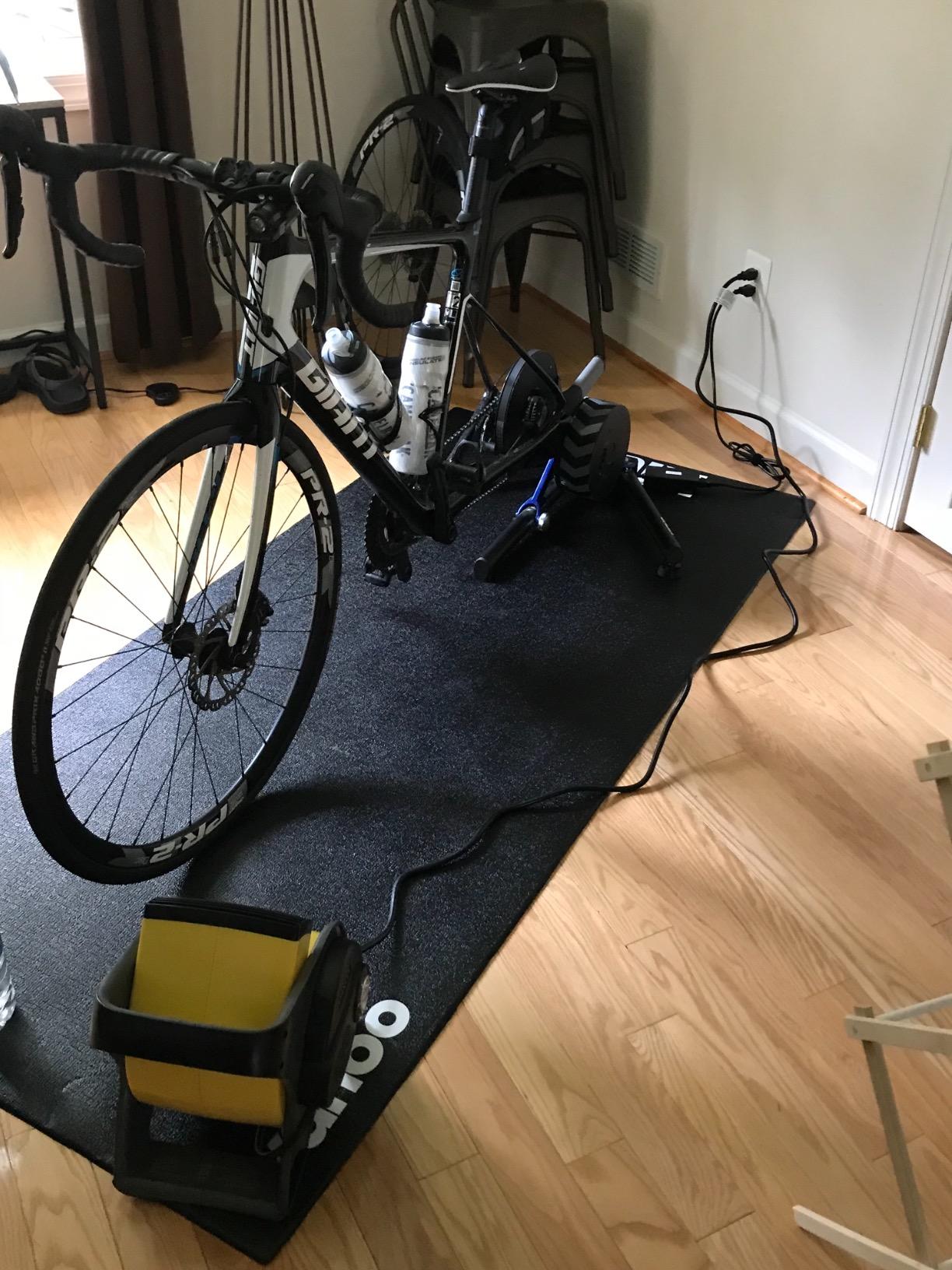 Wahoo KICKR MAT All-Purpose Noise Insulating Exercise Floor Mat for Indoor Cycling Trainers, Stationary/Spin Bikes, Yoga, Cross Training customer photo 2