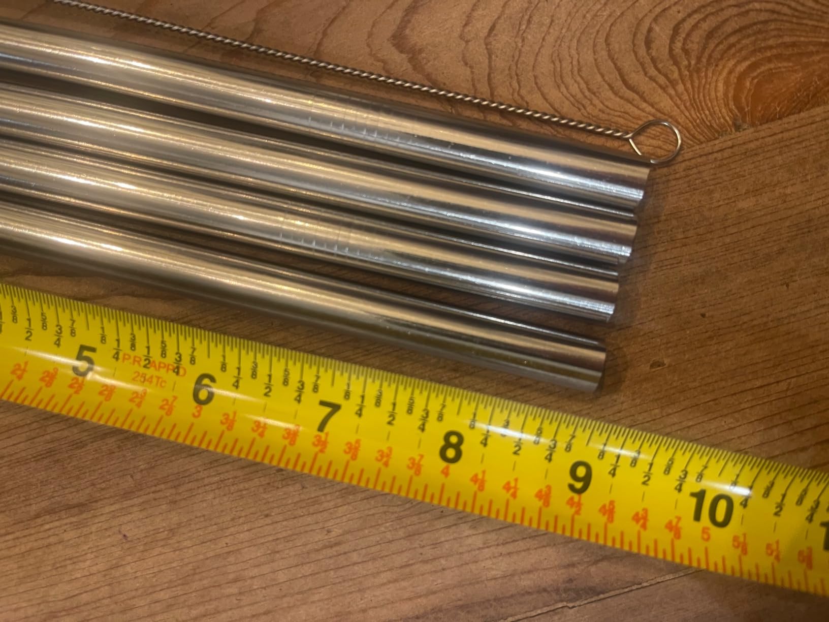 ALINK Reusable Boba Straws with Case and Cleaning Brush, 4-Pack Extra Wide Stainless Steel Metal Bubble Tea Straw for Smoothie, Shakes, Tapioca Pearl, 12 mm x 9 inch customer photo 1