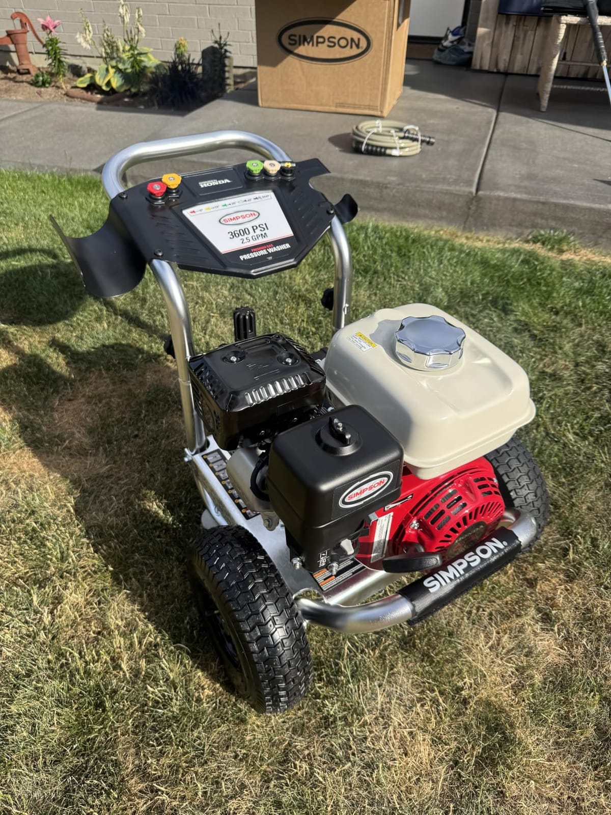 Simpson Aluminum Series 3600 PSI Gas Pressure Washer, 2.5 GPM, Honda GX200 customer photo 1