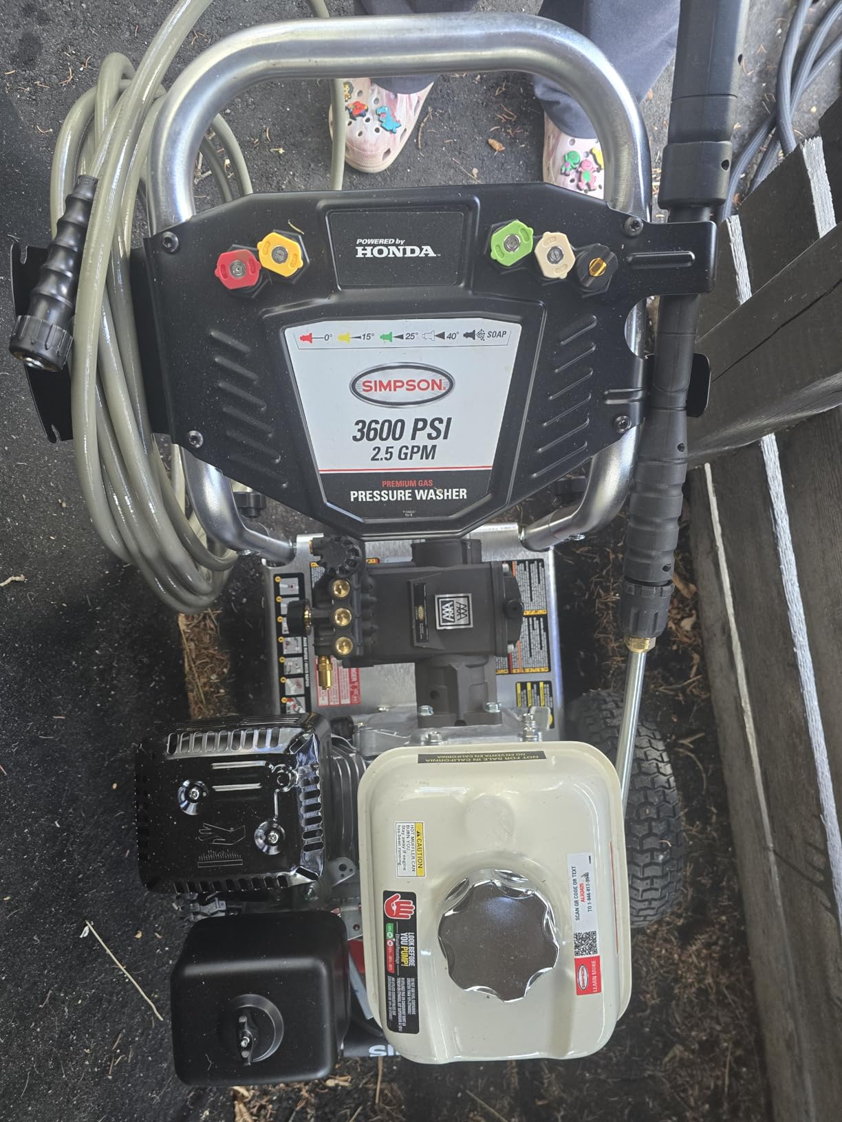 Simpson Aluminum Series 3600 PSI Gas Pressure Washer, 2.5 GPM, Honda GX200 customer photo 2