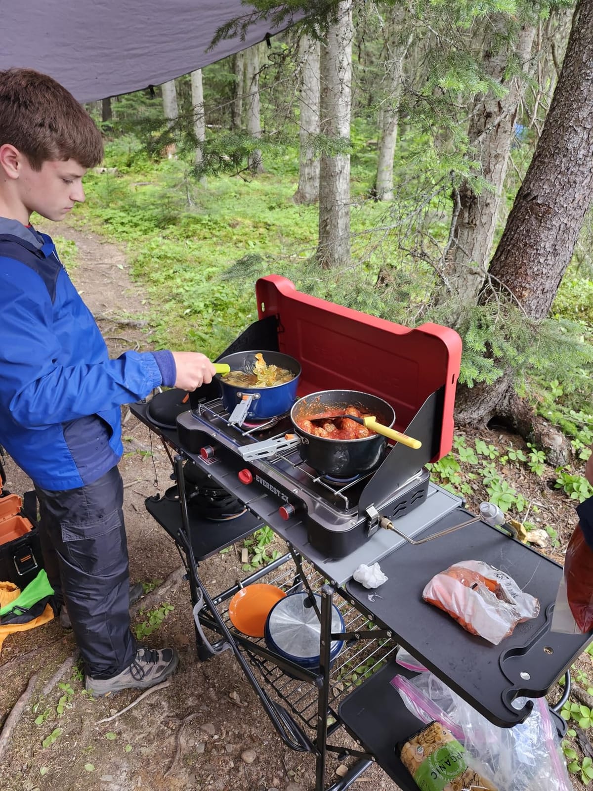GCI OUTDOOR Slim-Fold Cook Station | Portable Folding Kitchen Table with a Heat Resistant Tabletop, 4 Side Tables & Storage Rack, Perfect for Picnics & Camping Trips customer photo 1
