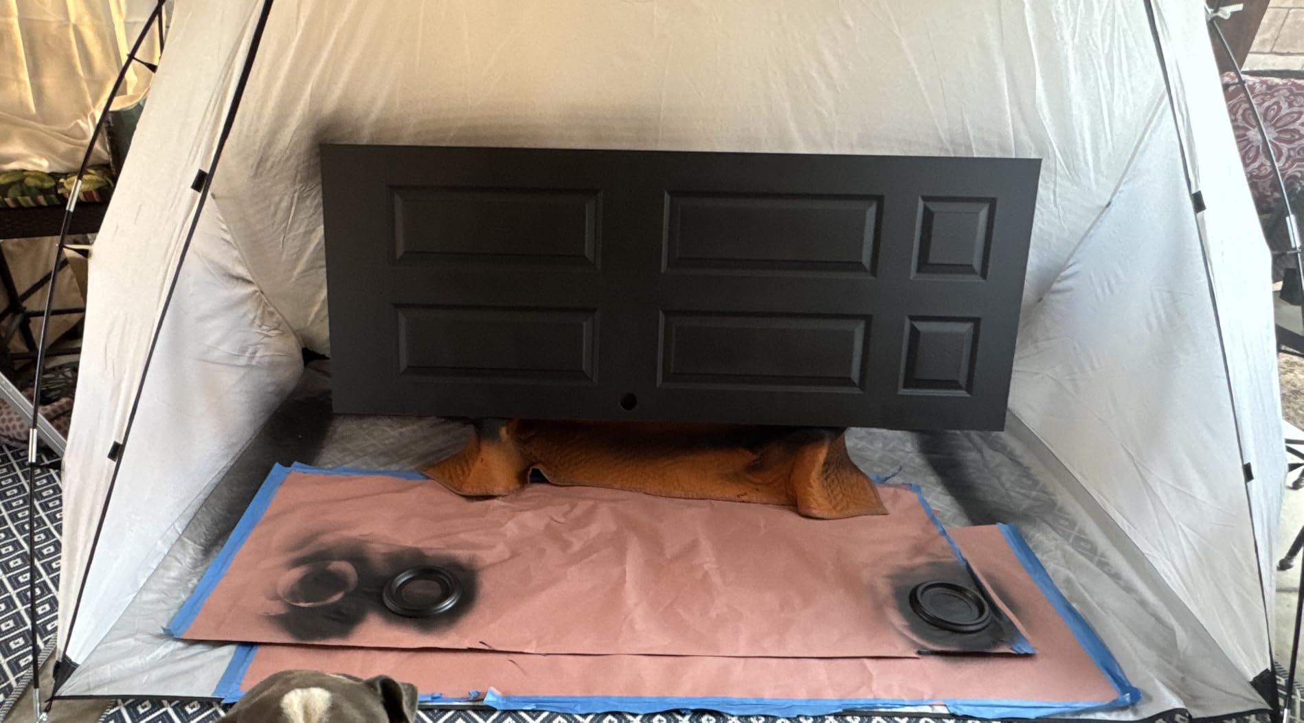 Wagner SprayTech Large Portable Spray Shelter and DIY Paint Booth | Large portable spray shelter helps contain overspray during DIY furniture, craft and hobby painting. customer photo 2