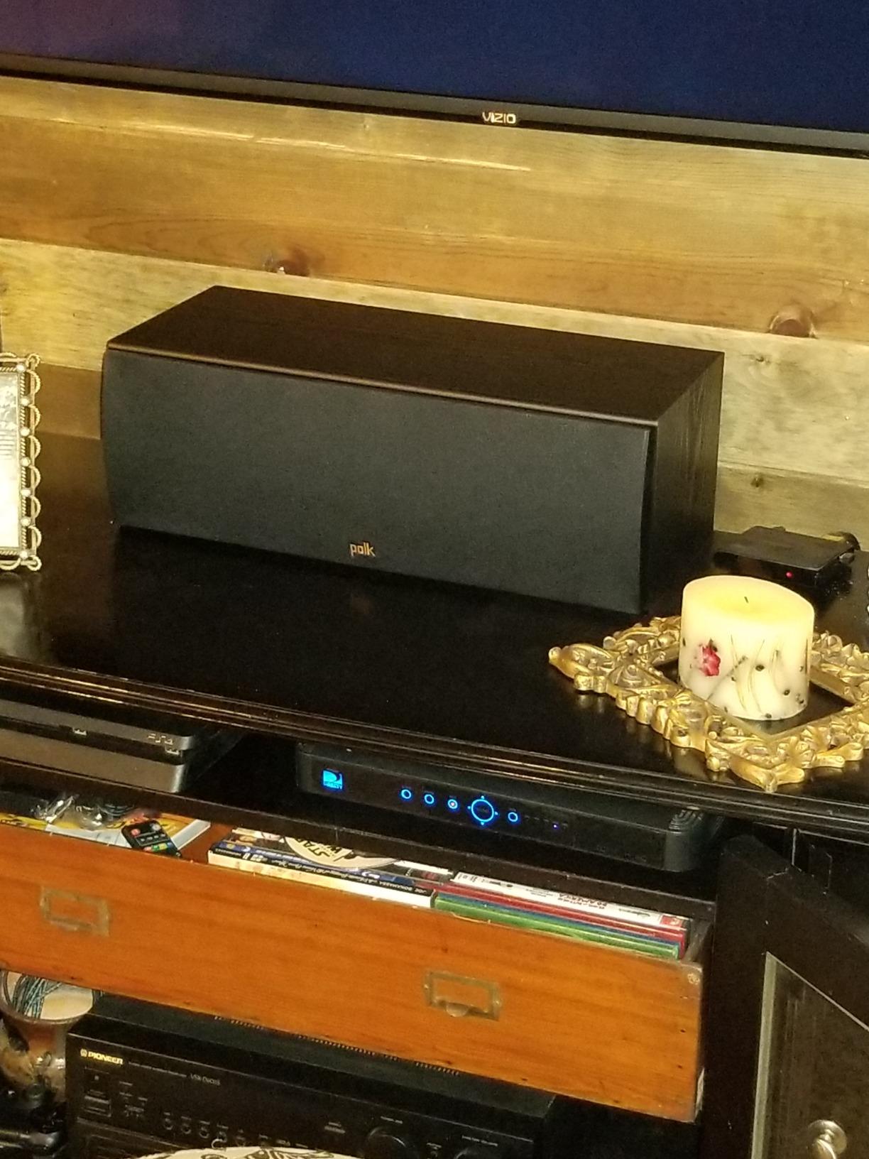 Polk Audio T30 Home Theater Center Channel Speaker, 100W Single, Black | Vocal Clarity, Hi-Res Audio with Deep Bass Response, Dolby and DTS customer photo 1