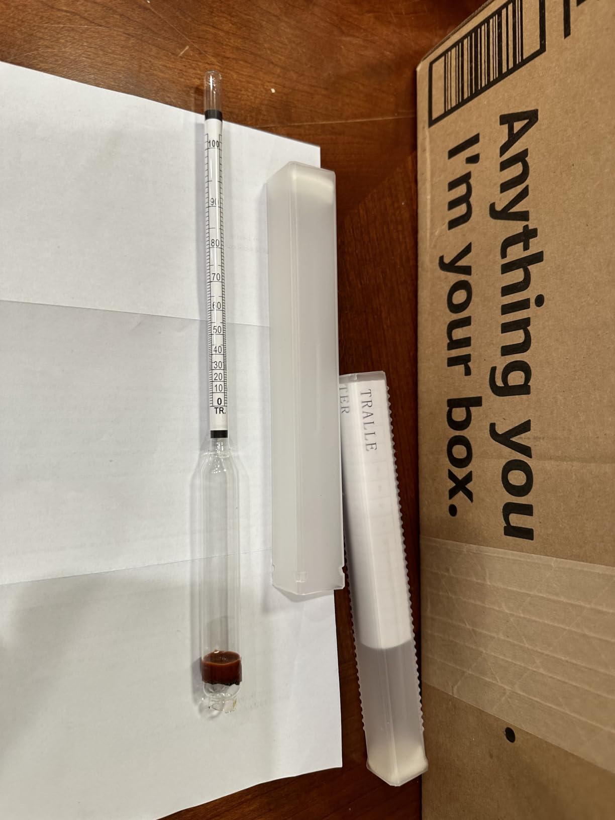 Hydrometer - Alcohol, 0-200 Proof and Tralle customer photo 1